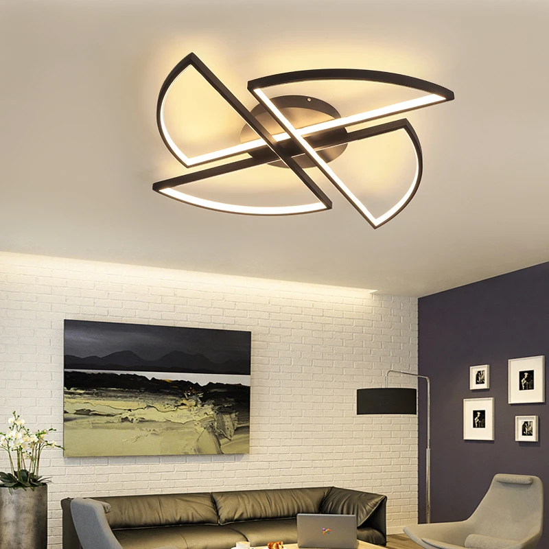 

Nordic LED Ceiling Lamp Modern Ceiling Light For Living Room/Bedroom/Study Room Home Lighting FIxture black 85~265V