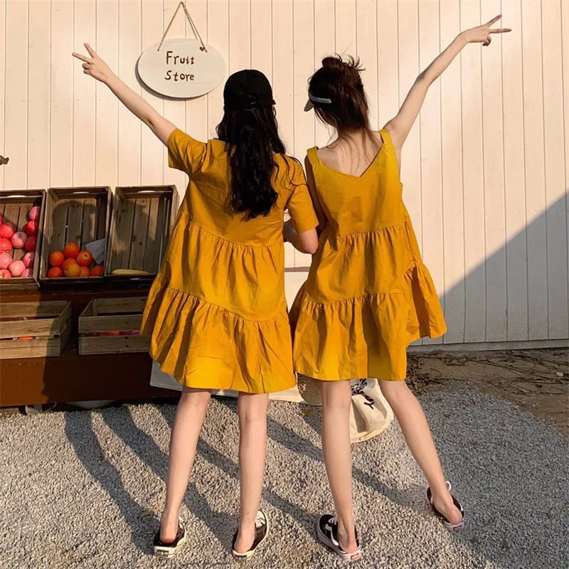 

Photo Shoot 2019 WOMEN'S Dress Summer Sweet French GIRL'S Loose-Fit Slimming Non-mainstream GIRL'S Dress Best Friend Dress