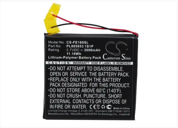 Cameron Sino 3000mAh Battery PL805053 1S1P for Fiio E18 | Электроника