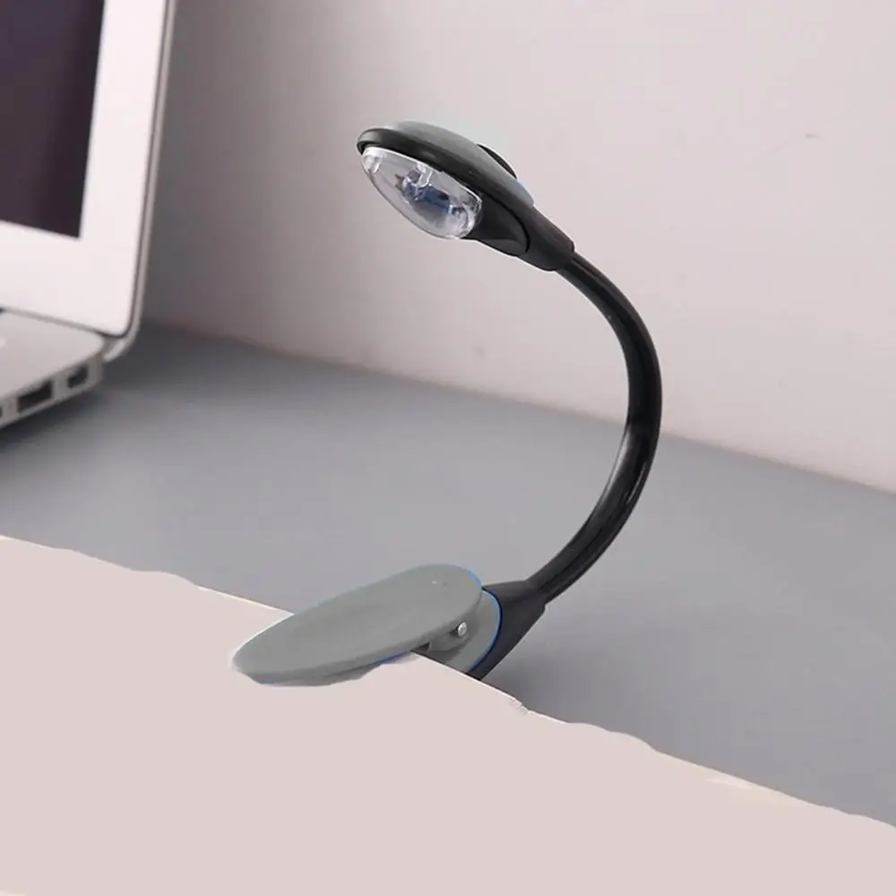 Серый Reading Light LED Book Light Stepless Brightness Micro USB Rechargeable Clip On Lamp with Flexible Goose Neck - Цвет корпуса: Серый