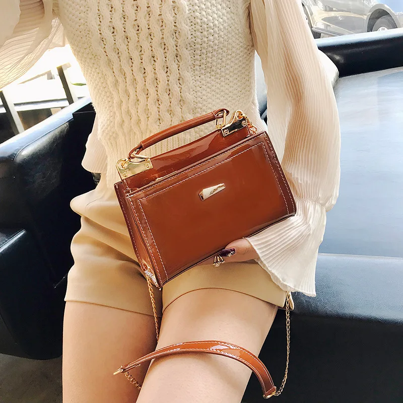 

INS Super Fire New Arrival Bag 2020 New Style Fashion Korean-style Jelly Shoulder Square Sling Bag CHIC Chain Shoulder Bag