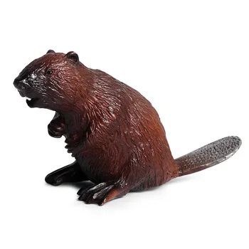 

Beaver Animal Figure Collectible Toys Wild Animal Cognition Action Figures Kids Plastic Model Toys