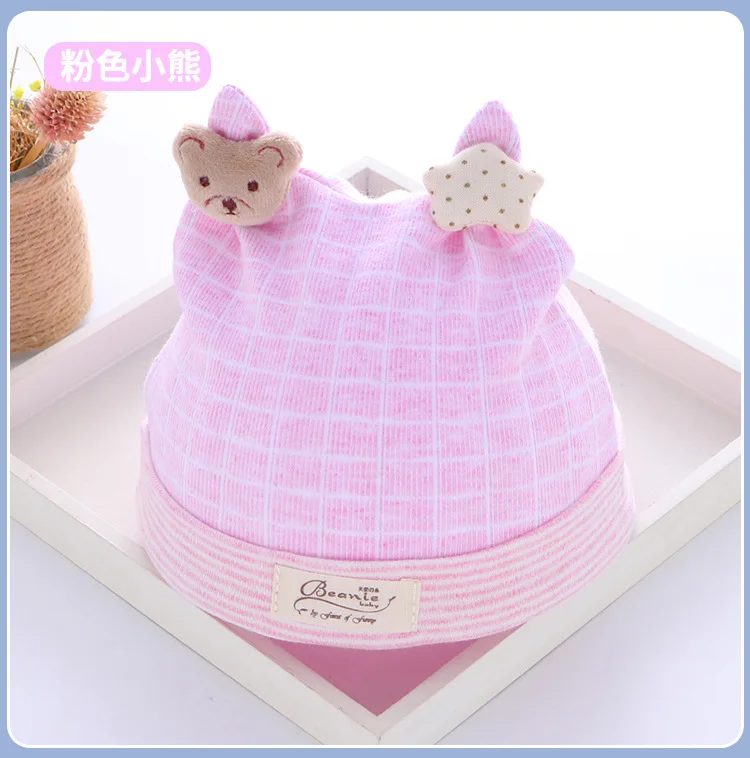 

New One Size Beanie Spring And Autumn Summer 0-3 Hat Pure Cotton Thin Month Infants Infant Early One Size Men And Women Unisex