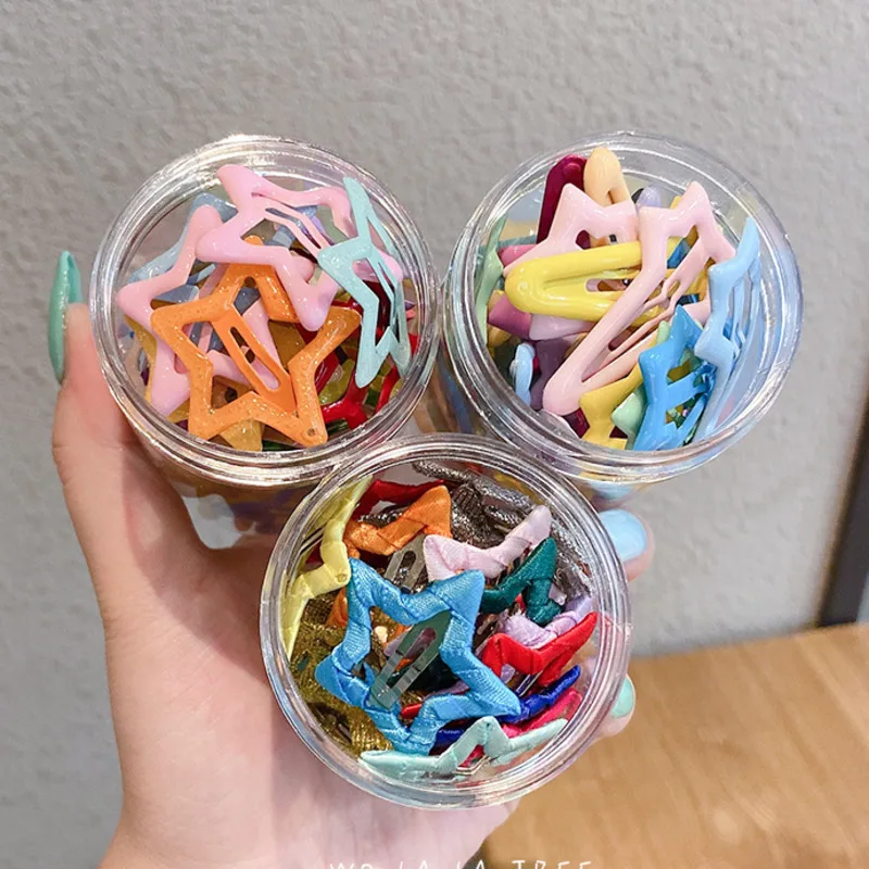 

DISCICI 2020 New Girl Children Lovely Five Pointed Star Hair Clip Princess Hairpin Headdress Baby Hair Accessories OH22