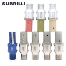 

SUBRILLI Diamond Finger Bit CNC Milling Cuter Router Bit Segments Electroplated Resin For Granite Glass Stone Concrete 1/2 GAS