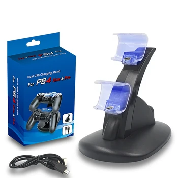 

Two layer wireless controller charger bracket, suitable for Sony Playstation 4 / slim / Pro controller, can store game controlle