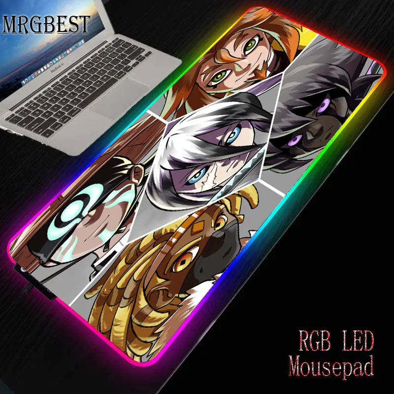 Популярный аниме игровой коврик для мыши MRGBEST с RGB подсветкой большой XXL Csgo