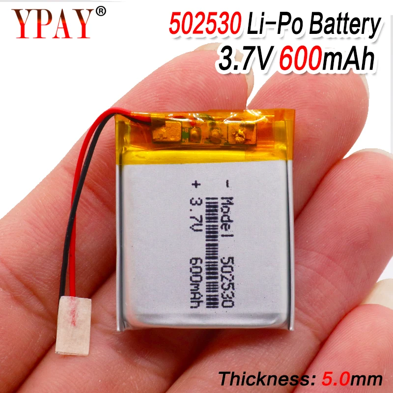 3 7 В литий полимерный аккумулятор ионный 502530 052530 600 мАч для MP3 MP4 MP5 GPS рекордер