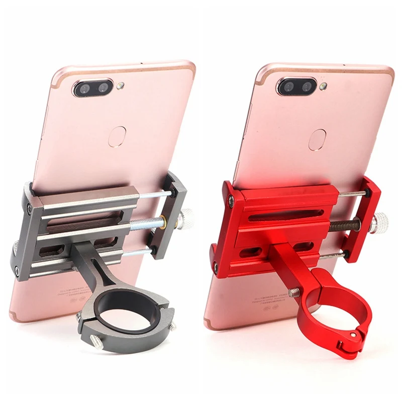 

Aluminium Alloy Bicycle Mobile Phone Holder Stand Anti-slip Motorcycle Handlebar Metal Adjustable Bike Phone GPS Mount Rack