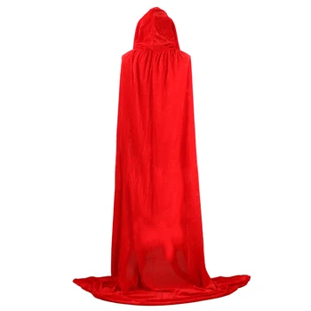 

Unisex Cloak Halloween Party Long Cape Fancy Dress Hooded Velvet Role Play