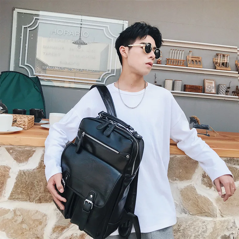

Shoulder bag men's Korean wave leisure computer bags large and medium-sized student bags fashion travel bags