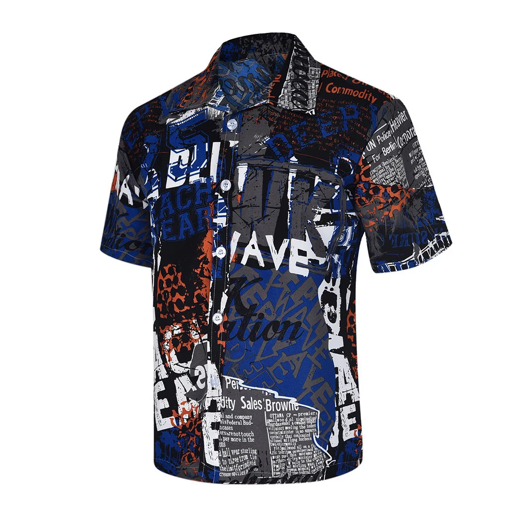 Рубашка camisa masculina мужские рубашки chemise homme уличная мода парные персональные печатные с коротким рукавом рубашка мужская Z4