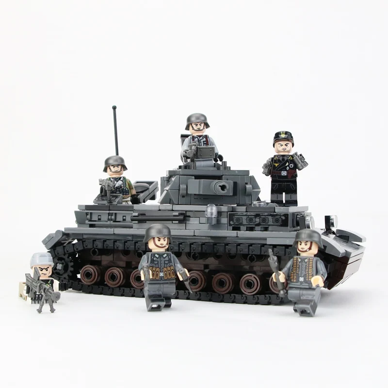 #*Cheap WW2 Military Germany IV Tank Soldiers Building Blocks Germany WW2 Army Soldiers Weapons Accessories Building Blocks Bricks Toys