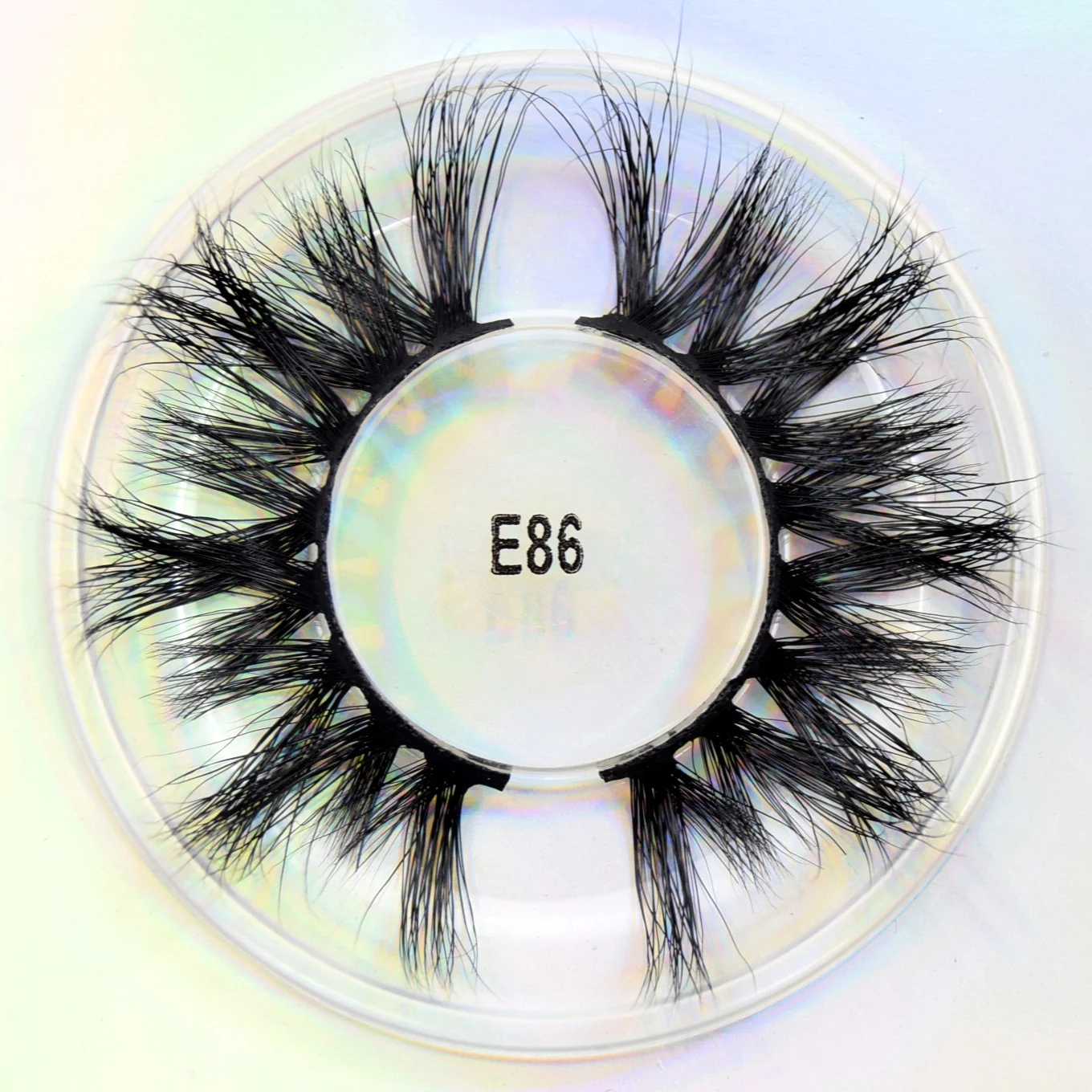visofree 3d mink lashes natural 25mm lashes for beauty makeup false eyelashes Full Strip lash extension supplies E59 - Цвет: E86 Round
