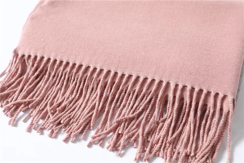 Дизайнерский бренд розовый желтый женский зимний теплый шарф кашемировая накидка теплый плед шарфы с кисточками шаль женский платок обертывания