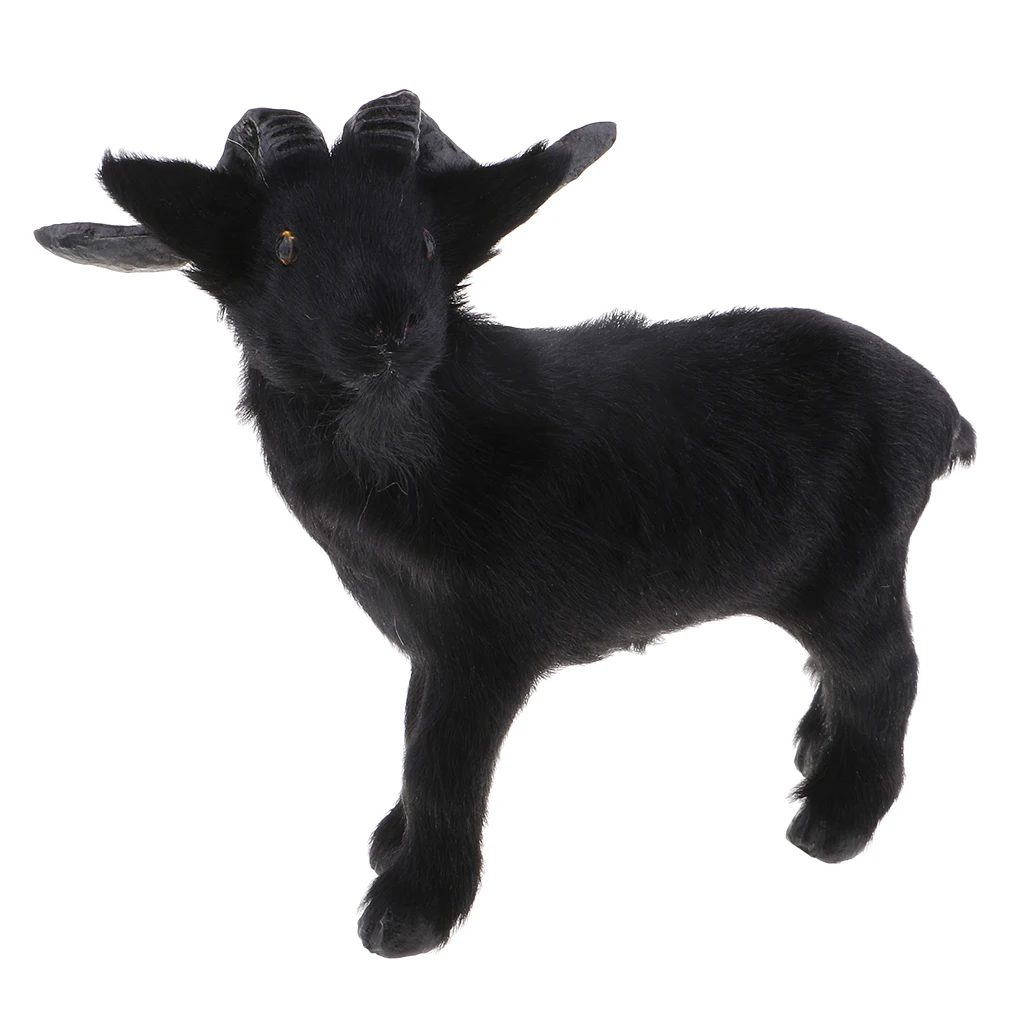 Chinese Lucky Animal Zodiac Sheep Lamb Goat Statue Plush Toys Black | Игрушки и хобби