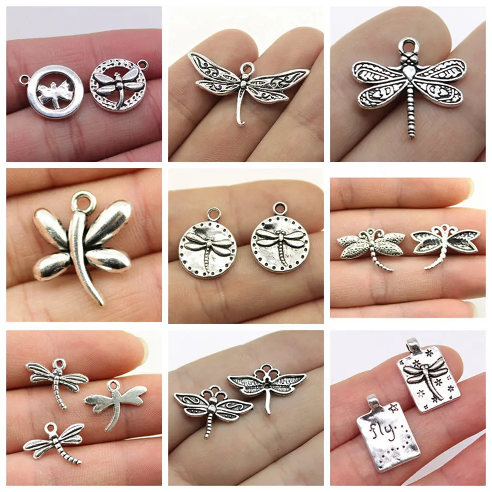 

Фурнитура для ювелирных изделий, маленькие подвески в виде стрекозы для браслетов, подвеска