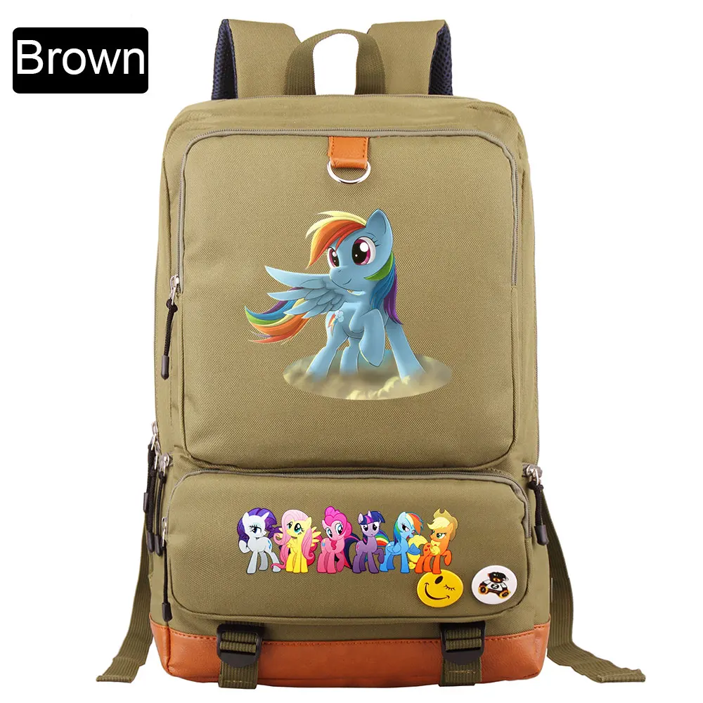 D17-14 Christmas Cutie My Little Pony Boy Girl Book School bag Women Bagpack Teenagers Schoolbags Men Student Patchwork Backpack - Цвет: D17-14