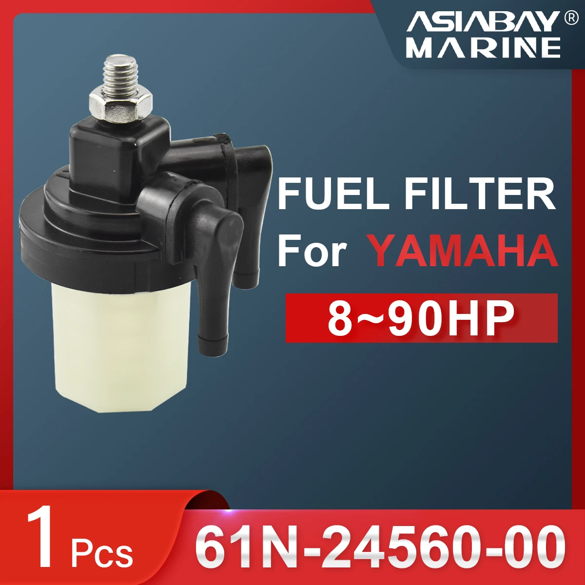 Yamaha Mercury Suzuki Tohatsu Fuel Filter 61N 24560 00 00 Fuel Filter, Compatibility With Yamaha Outboard Motor 9 9hp 15hp 20hp 25hp 30hp 40hp 55hp 48hp 50hp 55hp 60hp 70hp 75hp 90hp - View #2