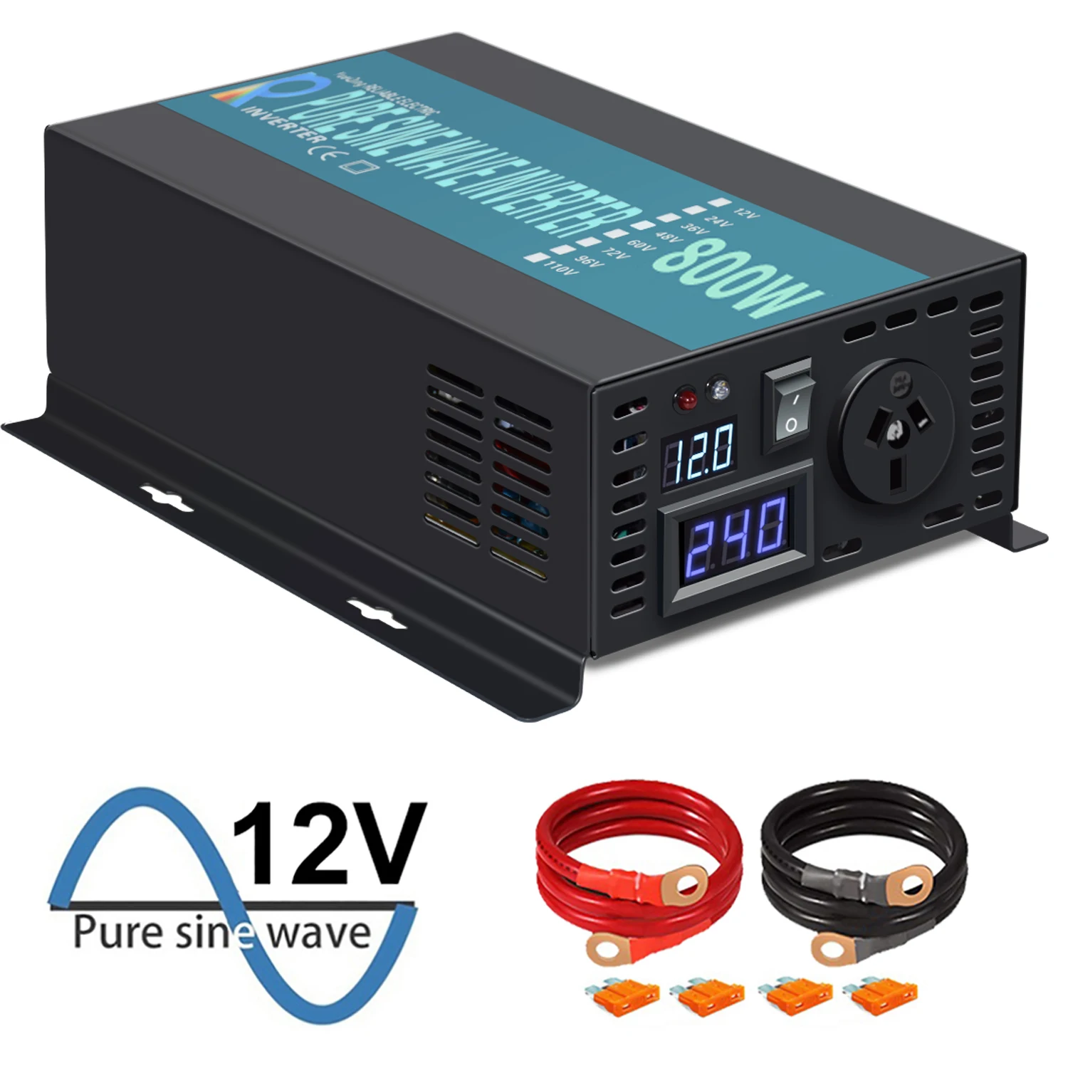 800w Power Solar Inverter 12v 220v dc to ac Customizable Multiple Plugs Off-grid System Home Use Pure Sine Wave | Обустройство дома