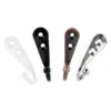 5pcs Zinc Alloy Hooks Wall/Door Mounted Hanger Retro w/screws Red Copper/Silver/Blcak/White Coat/Key/Bag/Towel/Hat Holder 44mm 4