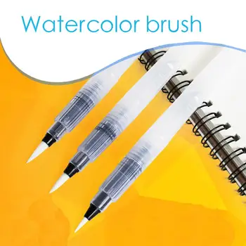 

Three Outfit Plastic Color Brush Waterbrush Pen Creative Calligraphy Stationery Drawing Paint Brush Writing Brush Durable