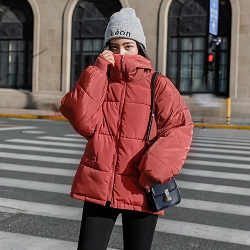 

Short Small Cotton-Padded Jacket Student 2019 Winter New Style Korean-style Simple down Jacket Cotton-padded Clothes Coat Women'