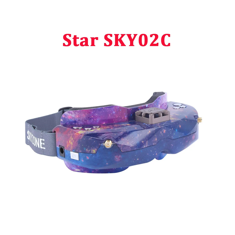 Skyzone SKY03O O светодиодный/SKY03S/SKY02C/SKY02X 5,8 ГГц 48CH разнообразие FPV очки для радиоуправляемого дрона Accs OSD DVR HDMI и головной вентилятор светодиодный - Цвет: Star SKY02C