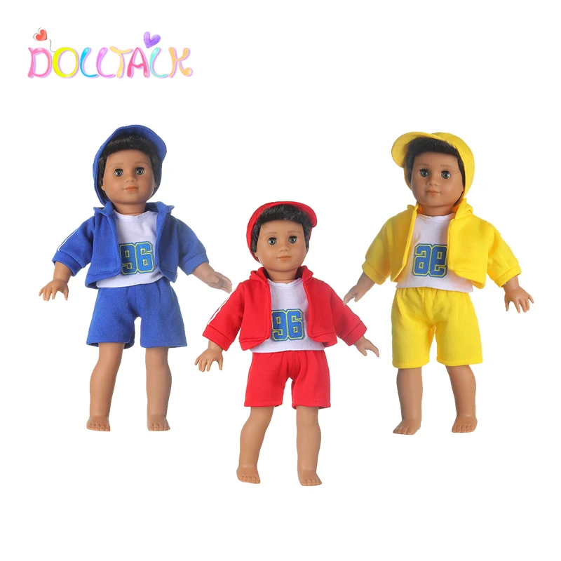 Hot Sale Sport Hoodies 3pcs/Set Doll Clothes For 18 inch American Dolls &amp 43 cm New Born Baby 1/3 BDJ Our Generation | Игрушки и