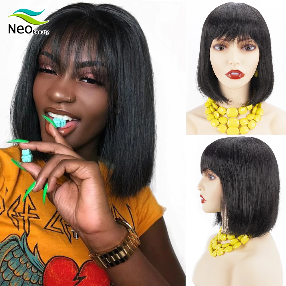 Noebeauty Pryamye Pariki Iz Naturalnyh Volos S Chelkoj 150 Plotnost Parik Chelovecheskie Volosy Brazilskie Volosy Remy Korotkie Pryamye Pariki Dlya Zhenshin Kupit Nedorogo V Internet Magazine S Dostavkoj Sravnenie Cen Harakteristiki Foto