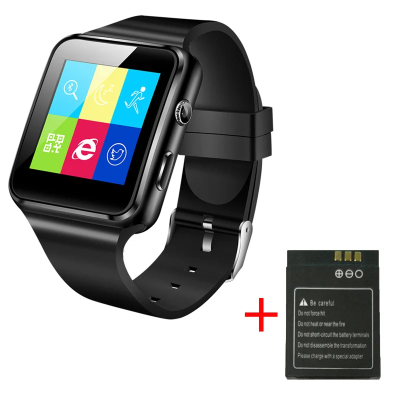Black battery X6 Smart Watch Women With Camera Support SIM TF Card Touch Screen Alarm Clock Sleep Monitoring Sport Watch For Kid Men Women - Цвет: Black battery