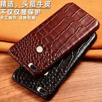 

Genuine Cow leather Phone Back Case Cover For ZTE Nubia Z17 Mini Z17S AXON7 Crocodile Grain Case Luxury Cover For AXON7 A2017