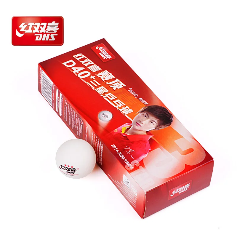 20 balls with box DHS 3 звезды D40+ мяч для настольного тенниса 3 звезды материал АБС прошитый пластик пинг понг поли - Цвет: 20 balls with box