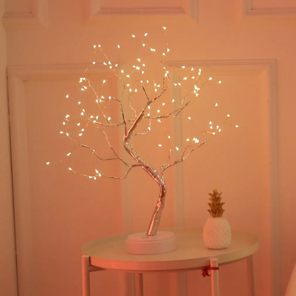 Permalink to DIY Creative Bonsai LED Night Light USB Colorful Christmas Tree Lights Lamp Touch Switch Starry Fairy Lights For Home Decoration