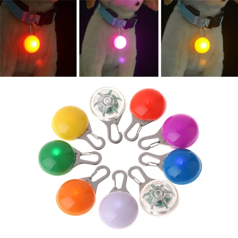 

Pet Dog Pendant Safety LED Flash Light Glow Collar Puppy Dogs Cat Night Light Luminous Identify Pet Supplies 9 Colors C42