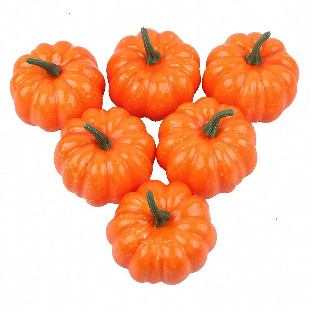 Искусственные тыквы из пены для Хэллоуина 6 шт. искусственные Овощной орнамент