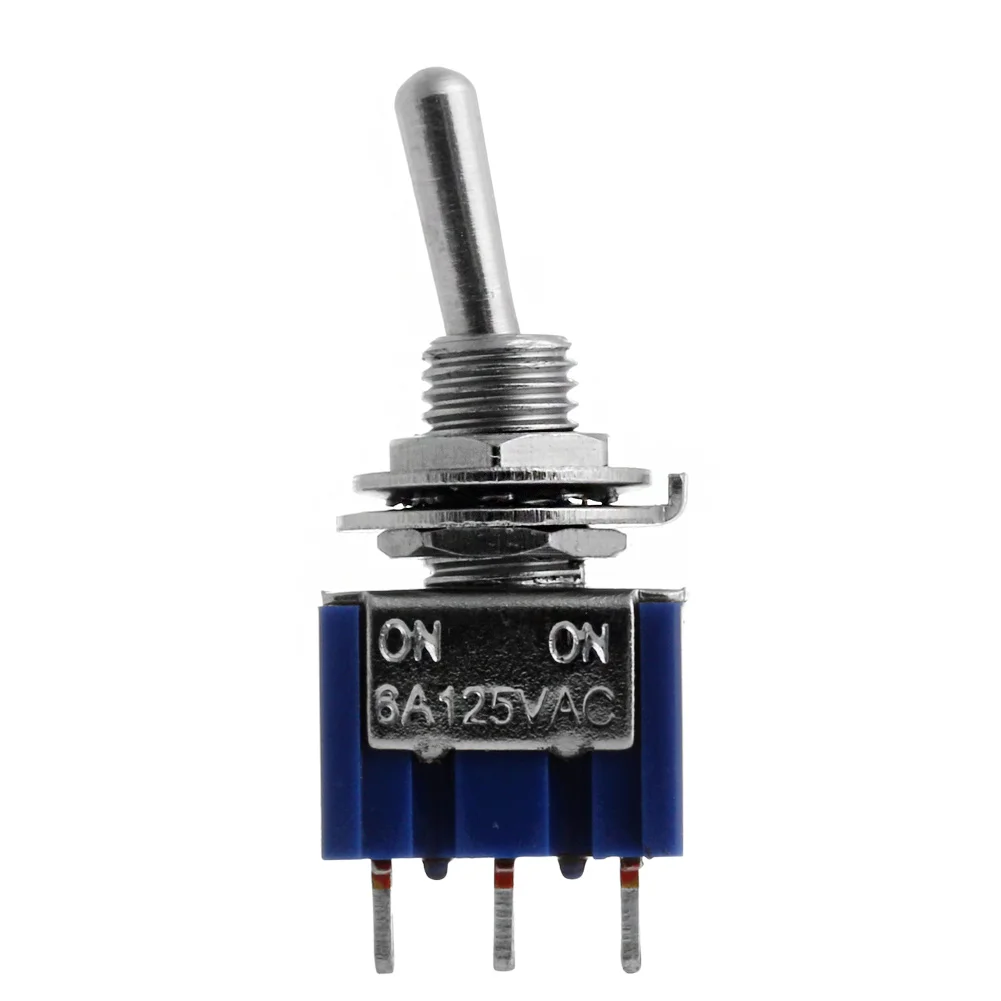 

1 PC Mini MTS-102 3-Pin SPDT ON-ON 125VAC 6A Toggle Switches