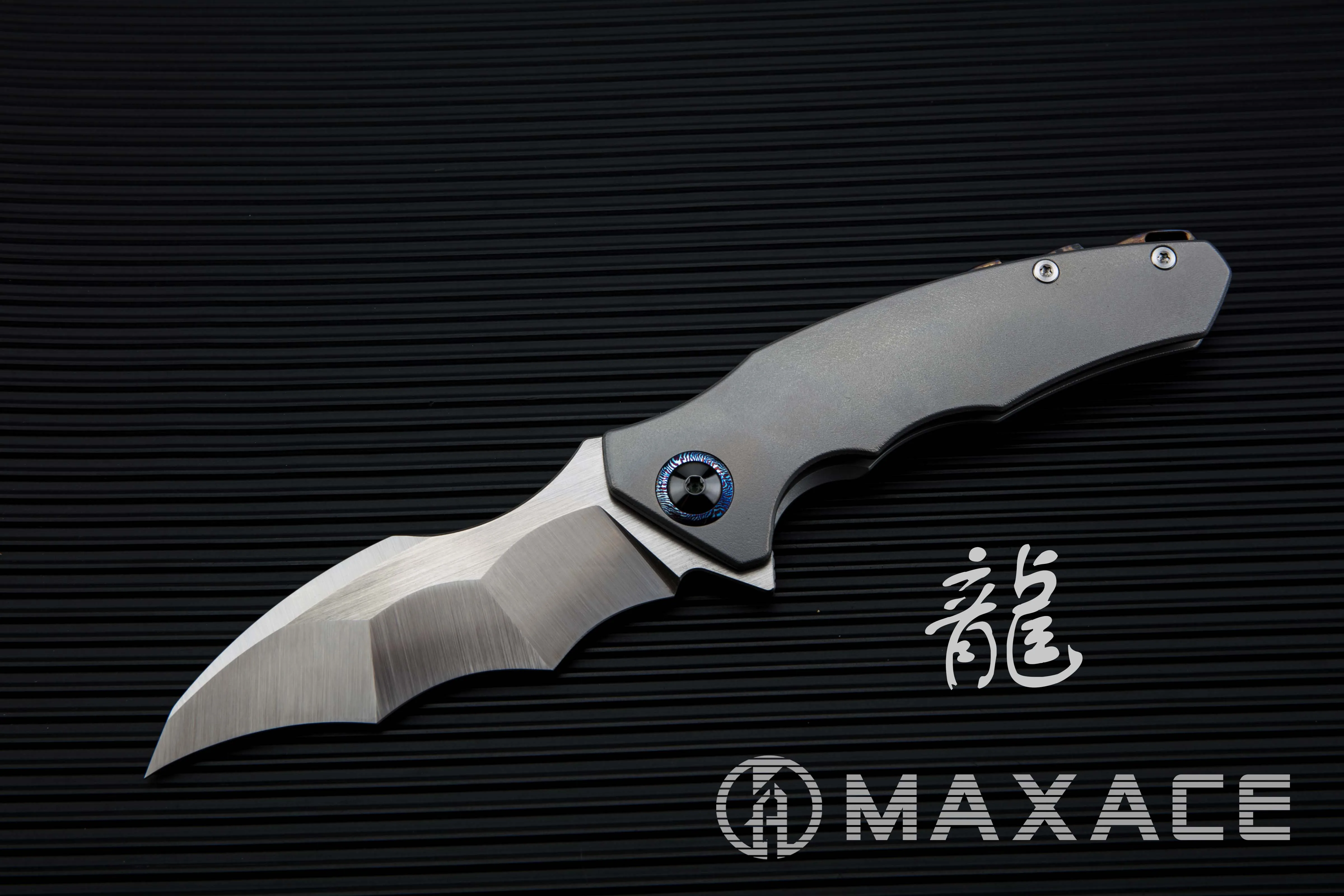 MAXACE Legend о нож «дракон» M390 стальное лезвие титановая ручка Zicronium timascom