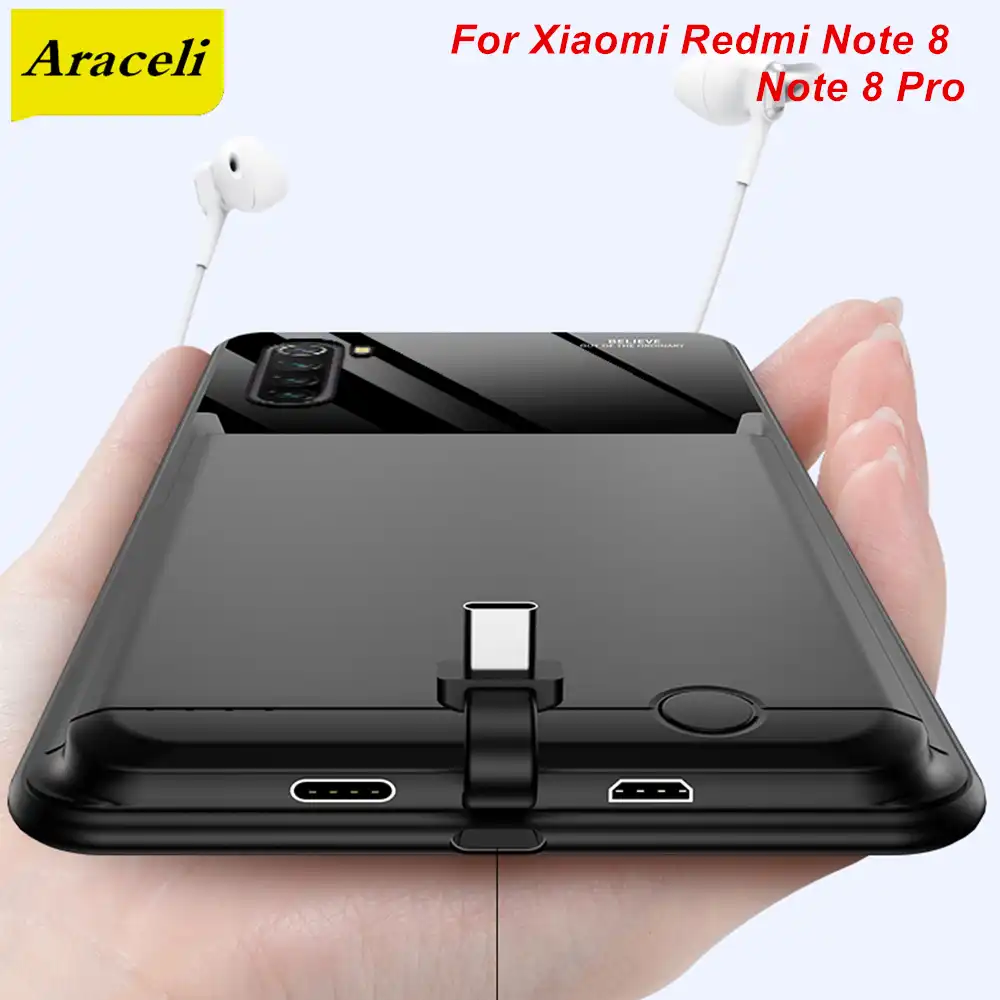 NTSPACE 7000mAh Backup Power Bank Case For Xiaomi Redmi Note 8 Pro