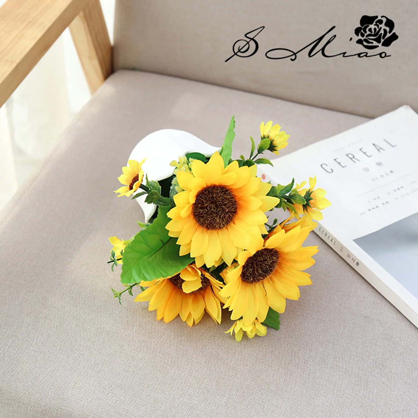 Artificial Plant Sunflower Skull Modeling Simulation Outdoor 1pcs 流行に
