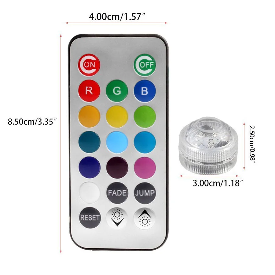 1 PC RGB 13 Colors LED Light for Shisha Hookah Narguile Bar Decoration Accessories Festive Party Decoration With Remote Control