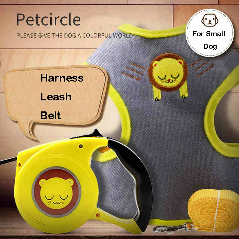 5M Vest Harness Leash Adjustable Mesh Dog Collar Chest Strap Harnesses With Traction Rope | Дом и сад