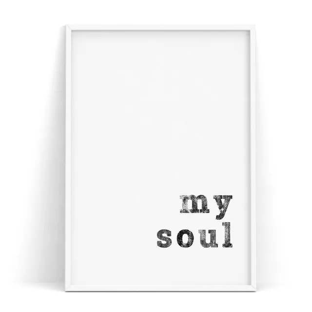 

Modern Minimalist Letter Printing Canvas Painting Art Wall Poster Picture Painting and Printmaking Home Decor Living Room Mural