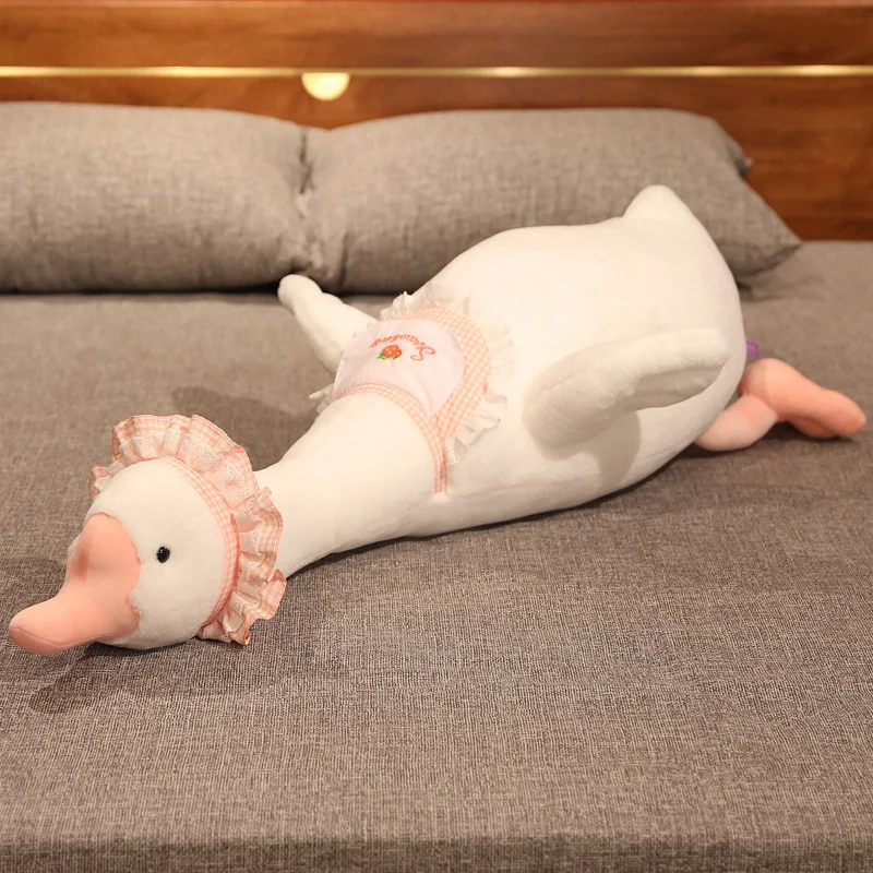thumbnail image 1 of Gran simulación de juguete de peluche grande, almohada larga, bufanda gigante de peluche suave, muñeco de cisne de peluche de ganso para regalo de cumpleaños para niños, 1 of 5