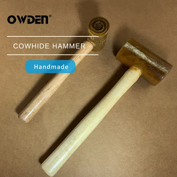 

OWDEN Raw Cowhide Mallet DIY Punch Cutting Hammer Leather Carving Tool