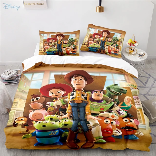 Cartoons Toy Story Buzz Lightyear Bedding Set Disney Anime Home Textiles Bedroom Decoration Twin