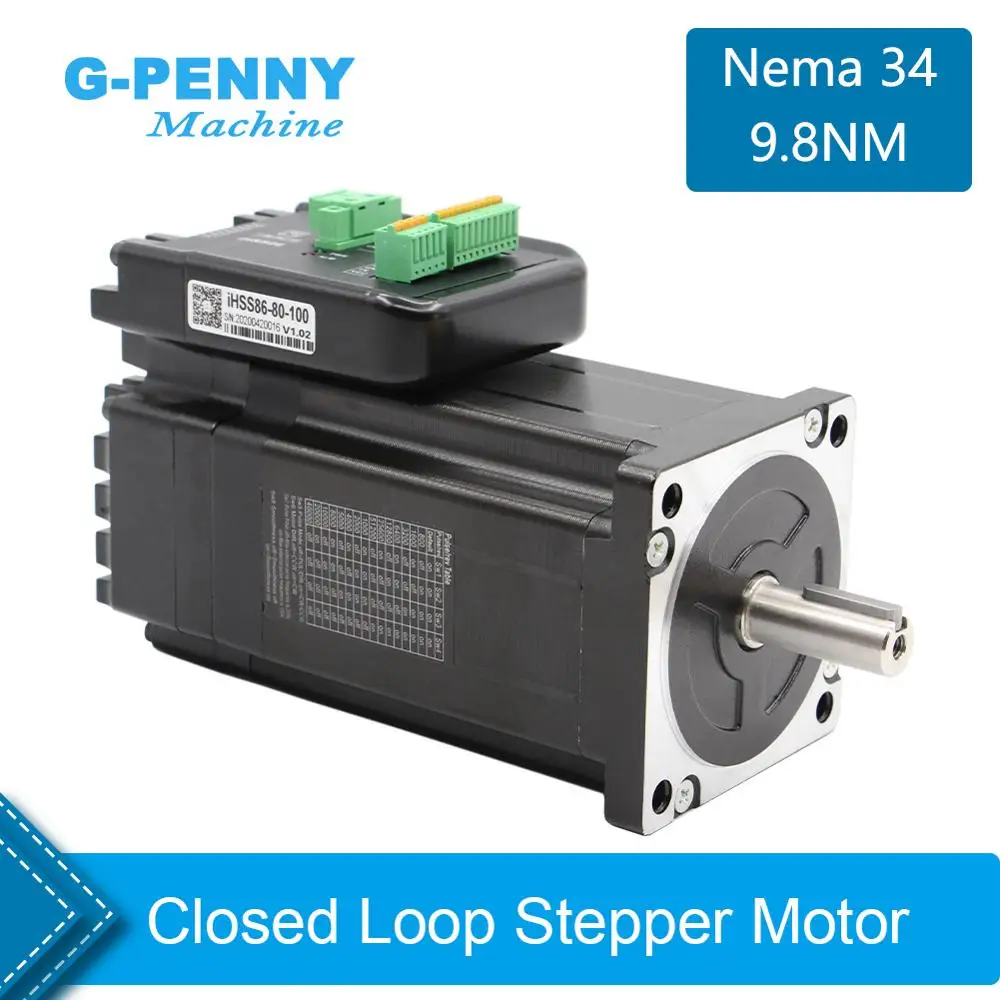 Motor Paso A Paso Nema34 12Nm Con Controlador HBS86H | Alta Precisión DSP 32 Bits