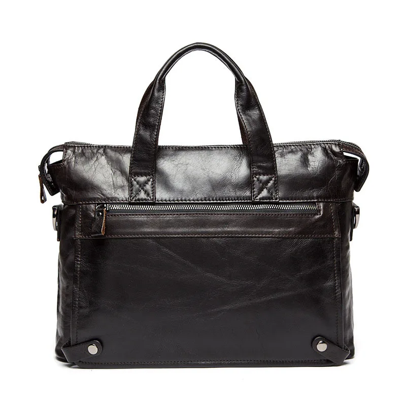 

2019 Hot Fashion Genuine Leather Men's Handbags Selling Men's Shoulder Soft Material Multi-Function High Quality Handbag