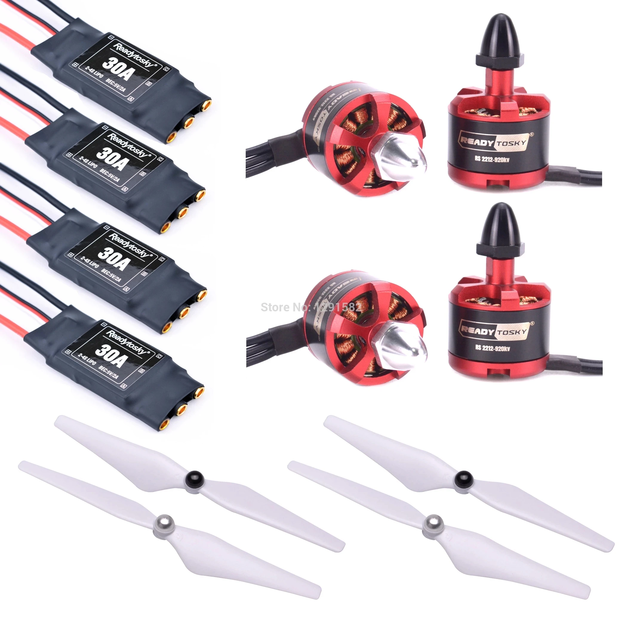 Бесщеточный двигатель 2212 920KV бесщеточный пропеллер 30A ESC 2 ~ 9450 для квадрокоптера
