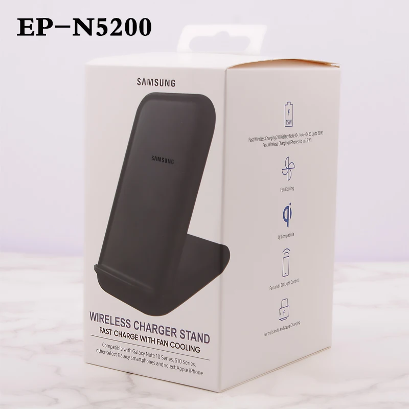 Original Samsung Wireless Charger Stand Fast Qi Charge EP-N5200 For Samsung Galaxy S21 S20 NOTE 10 NOTE 10+ For Galaxy Devices usb c 20w